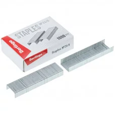 Скобы для степлера №26/6 Berlingo, оцинкованные, 1000шт. Berlingo 264150