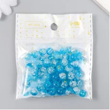 Бусины для творчества пластик "Мыльный пузырь бело-голубой" набор 20 гр 0,8х0,8х0,8 см   9129423
