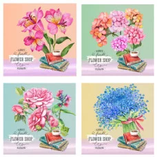 БЛОКНОТ А6 40л на цвет. спирали ЦВЕТЫ И КНИГА Б40-1775