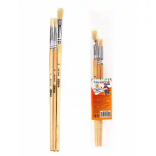 Набор кистей щетина круглая №48 плоская №14 3 шт. TM"Legend" НК-3229