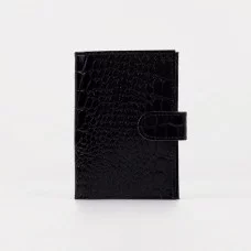 Обложка д/автодок, 10,5*1,4*13,5; крокодил черный 5069278