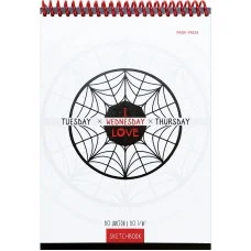 Скетчбук А5, 80л, WEDNESDAY WHITE на спирали 80-5078