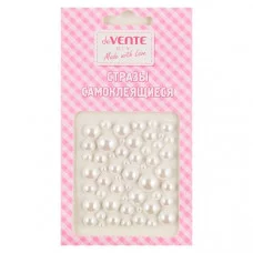 Наклейки в наборе стразы "Жемчужный микс" 54шт белый е/п DEVENTE 8004039 181832
