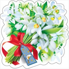 Украшение на скотче Подснежники 079258 079.258