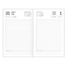 Ежедневник датированный 2026 145х215 мм, А5, STAFF, обложка бумвинил, черный, 117307