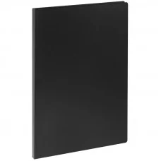 Папка с боковым зажимом СТАММ А4, 14мм, 500мкм, пластик, черная 343153