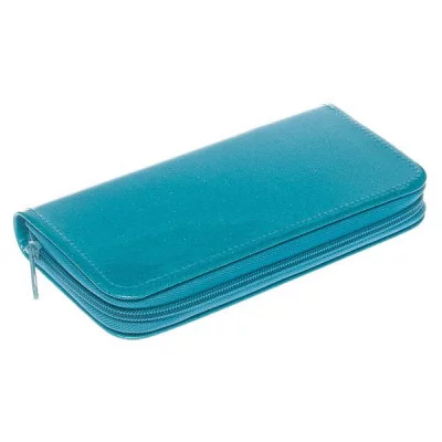 Пенал 1 отделение 190*100 ПВХ "Блестки" голубой ПЧЕЛКА ПК-10 704679