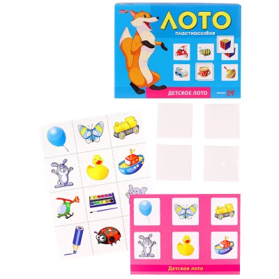 ЛОТО ПЛАСТИКОВОЕ 24 фишки. TM Profit. ДЕТСКОЕ ЛОТО (Арт. ИН-0174)