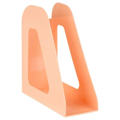 Лоток для бумаг вертикальный СТАММ "Фаворит", персиковый, ширина 90мм 372498