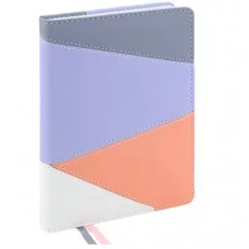 Ежедневник А5, 136л. ABSTRACT IMPRESSIONS (136-5044) комбинированный кожзам, розовый-голубой 136-5044