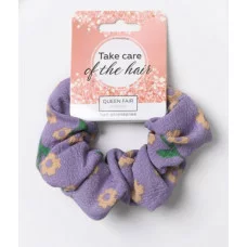 Резинка для волос "Орбита" цветы лето 10см жёлто-сиреневый 10691627