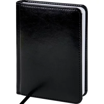 ЕЖЕДНЕВНИК А6, 128л. недатир. TOUCH SKIN - DEEP BLACK (128-3184) кожзам (черный) 128-3184