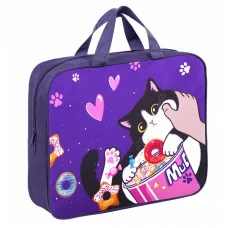 Папка на молнии с ручками BRAUBERG KIDS А4, 1 отделение, полиэстер, 80 мм, "Sweet cheeks", 272120