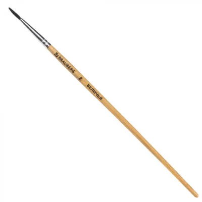 Кисть BRAUBERG, беличья, круглая, № 2, 200179