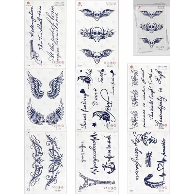 Татуировка-наклейка (11х18см) Синий микс 1 ( Арт. ТА-1750),цена за единицу ТА-1750