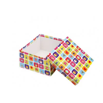 Коробка квадратная подарочная 1 шт Вечеринка 25,5 х 25,5 х 13 см РазборПП-4537