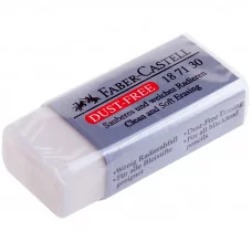 Ластик Faber-Castell "Dust Free", прямоугольный, ПВХ, картонный футляр, 41*19*12мм Faber-Castell 073890