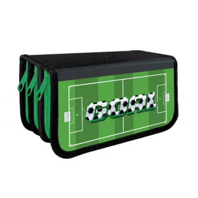 Пенал 3 отделения 190*105 ламин "Goal" ПЧЕЛКА ПО-11 066632