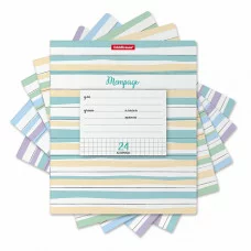 Тетрадь школьная ученическая ErichKrause® Optima Lines ассорти, 24 листа, клетка 54175