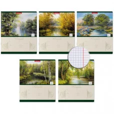 Тетрадь 18л клетка мелов "Лесное озеро" ассорти (5диз) ERICH KRAUSE 49197 022931