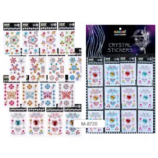 Стразы-наклейки M-8720 акриловые АССОРТИ-4, 1 шт