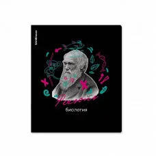 Тетрадь общая ученическая с пластиковой обложкой на скобе ErichKrause Persons, БИОЛОГИЯ, 48 листов, клетка 60645