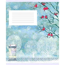 Тетради А5 24л. Скрепка. Клетка. Зимний пейзаж ТК248969