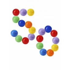 ШАРИКИ ПЛАСТИКОВЫЕ 50 шт. ЦВЕТНЫЕ, Ø60 мм  "Радужный" Арт. И-3641