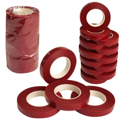 Флористическая лента , 1,2см*30м, в рулоне, цвет КРАСНЫЙ 315 291469