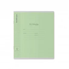Тетрадь 12л клетка мелов ПОЛИГРАФИКА "Классика с линовкой зеленая" 40000 022052