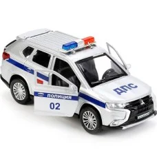 Машина металл MITSUBISHI OUTLANDER полиция" дл 12 см отк дв баг вТехнопарк 243674