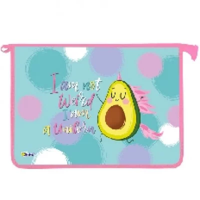 ПТ- 83 Avocorn -папка д/тетр. А4 на молнии, дизайн с двух сторон