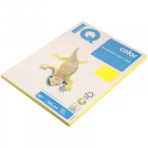 Бумага IQ Color neon А4, 80г/м2, 100л. жёлтый неон Mondi 088828