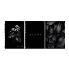 Тетрадь 96л., А4, клетка, на гребне BG "Just black", soft-touch ламинация, выб. лак 378736