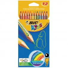 Карандаши пластиковые Bic "Tropicolors2", 12цв., заточен., картон, европодвес Bic 141782