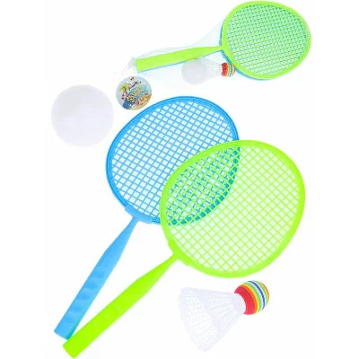 Набор для бадминтона (2 пластиковые ракетки, волан, мячик), 20х44 см ( Арт. НБД-0565) НБД-0565