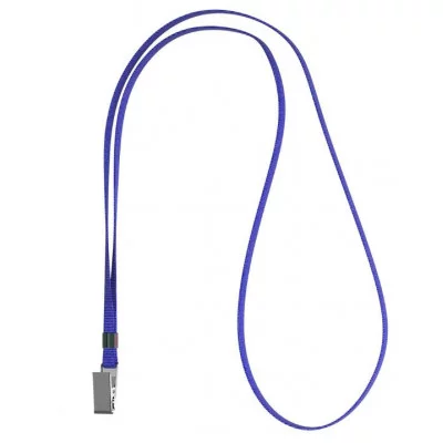 Лента для бейджа ErichKrause 42 см, металлический клип, синий 63716