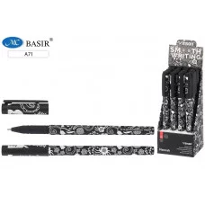 Ручка шариковая с чернилами на масляной основе: "VINSON Hannah"; матовый под soft, корпус с рисунком A71