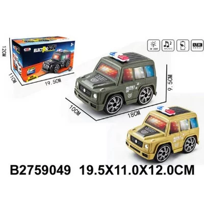 Машинка, 2 цв. в ассорт., свет. и звук. эффекты, размер: 10*17*7,5 см, в/к 19,5*11*12 см 2759049