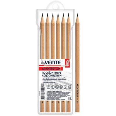 Карандаши чернографитные в наборе 06шт 2H-2B "Архитектор" пласт упак е/п DEVENTE 5030705 097448