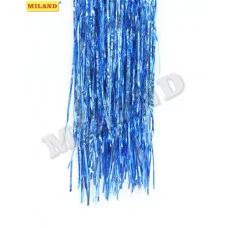 Новогоднее украшение дождик синий "Мерцающие огни" НУ-6497