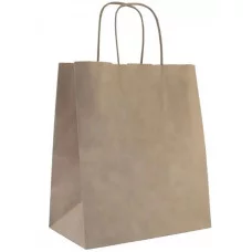 Пакет бумажный "Крафт" с кручеными ручками, 22*12*25см, 70гр/м2 108-038