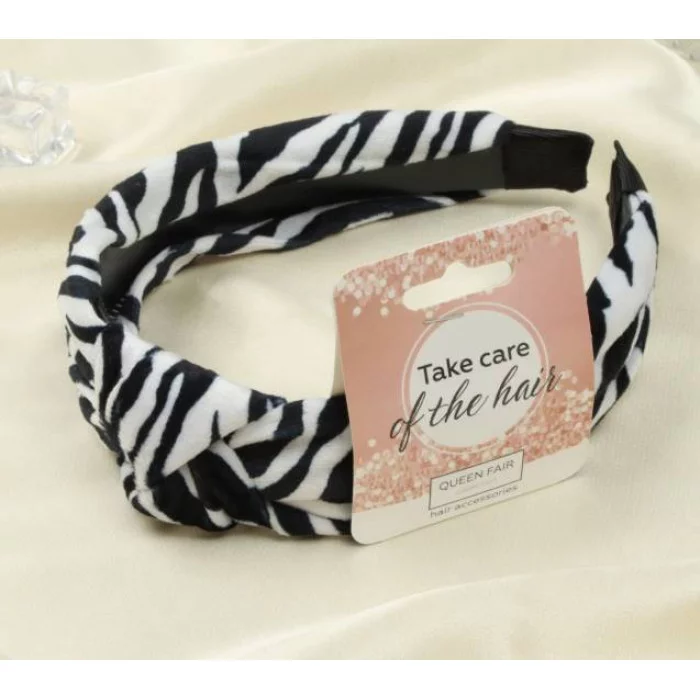 Ободок для волос "Флоранс" бархат тигр 2,5см 10530923