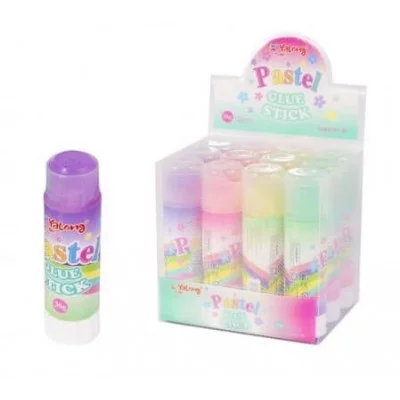 Клей-карандаш Yalong, 36 гр, на основе PVP, цветной, "Pastel" YL202107-36