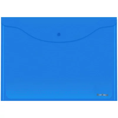 Папка-конверт на кнопке Berlingo, А3, 180мкм, синяя BERLINGO_ 265170