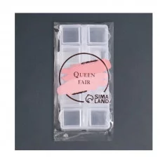 Органайзер д/декора 10секц прямоуг 8,7*4,3*2см прозрач пакет накл QF 5113974