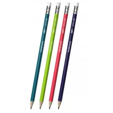 Чернографитный карандаш пластиковый ErichKrause JOY® Reef суперстираемый круглый с ластиком НВ  62768