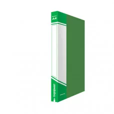 Папка с кольцами inФОРМАТ 2 кольца А4 зел. пластик 25 мм 040772