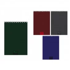 БЛОКНОТ А6 40л.на гребне ДЛЯ КОНФЕРЕНЦИЙ-14 Б40-1374 ассорти,обл. картон хром,блок офсет, клетка Profit