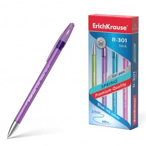 Ручка гелевая ErichKrause R-301 Gel Stick Spring 0.5, цвет чернил синий 1шт 53348